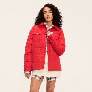 NWT Woolrich x Target Red Quilted Western Jacket
